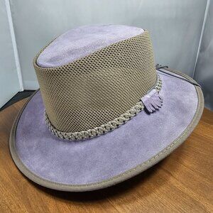 Breeze Suede Sun Hat | American Hat Makers | Lilac | NWT | X-LARGE RARE COLOR